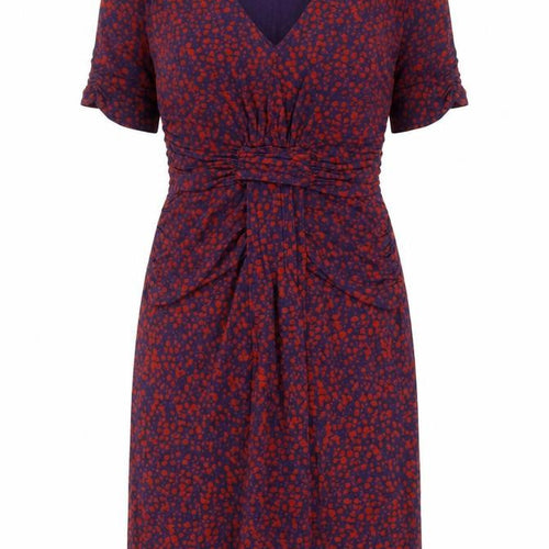 Great Plains Women Purple Red Sheath Dress S Viscose Blend