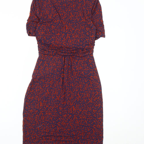 Great Plains Women Purple Red Sheath Dress S Viscose Blend