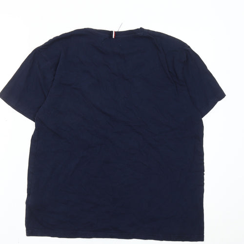 Ben Sherman Men's Blue Cotton Logo T-Shirt Size L