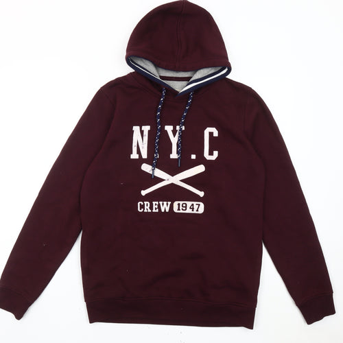 Sfera Men Hoodie Red Size S Regular Fit Pullover Sports Graphic