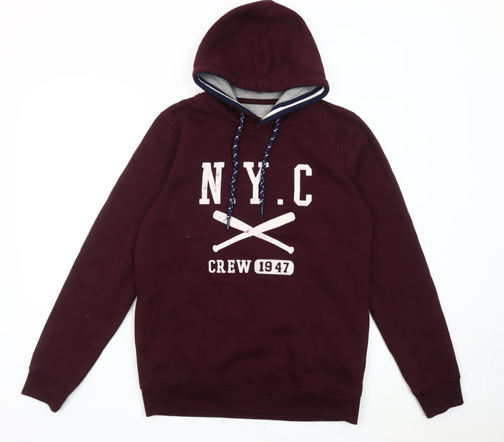Sfera Men Hoodie Red Size S Regular Fit Pullover Sports Graphic