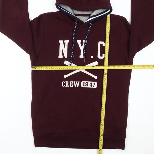 Sfera Men Hoodie Red Size S Regular Fit Pullover Sports Graphic