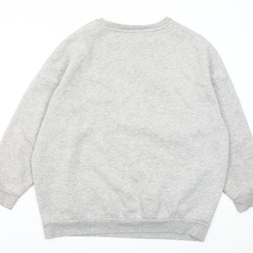 Wonder Woman Womens Grey L Pullover Sweatshirt Graphic Print