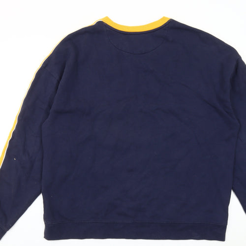 Urban Outfitters Mens Yellow Blue Sweatshirt Medium Crew Neck Pullover