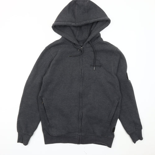Firetrap Men’s Grey Full Zip Hoodie Size S Regular Cotton Blend