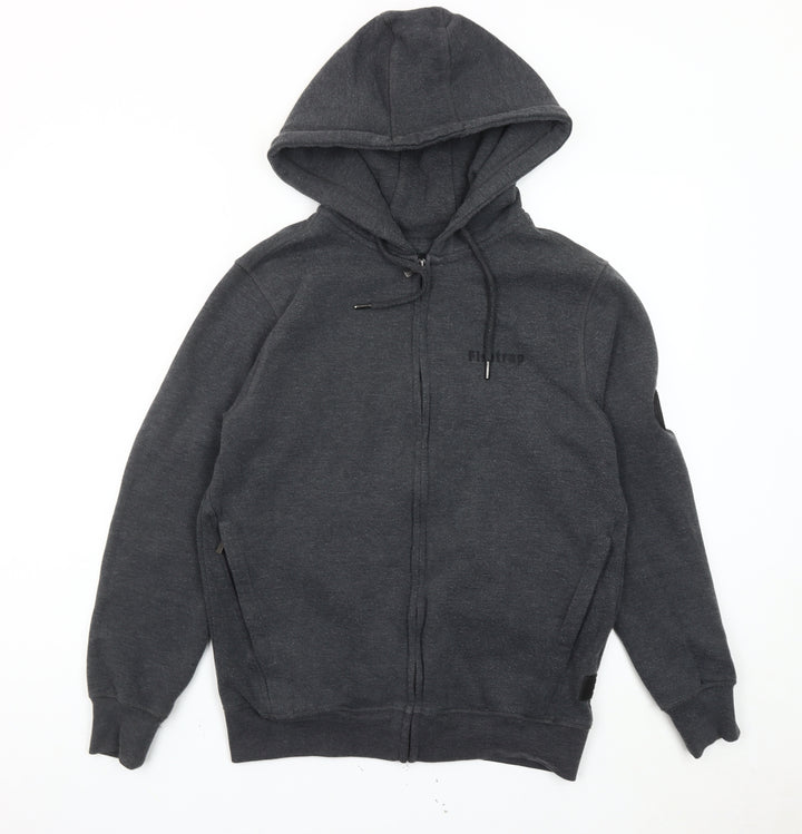 Firetrap Men’s Grey Full Zip Hoodie Size S Regular Cotton Blend