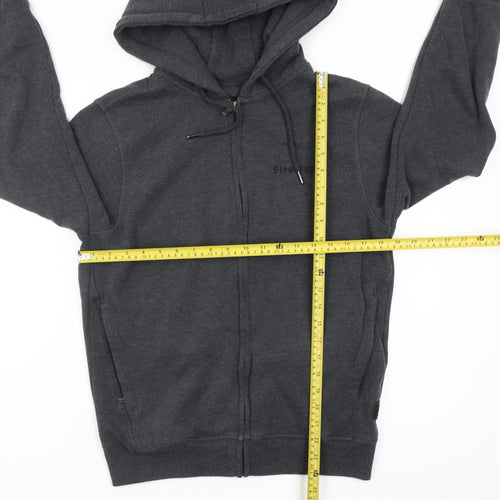 Firetrap Men’s Grey Full Zip Hoodie Size S Regular Cotton Blend