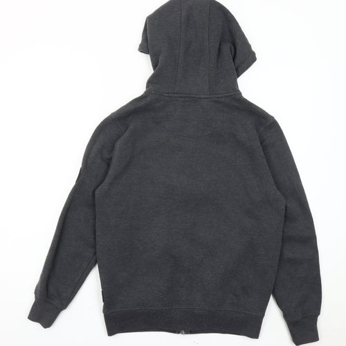 Firetrap Men’s Grey Full Zip Hoodie Size S Regular Cotton Blend
