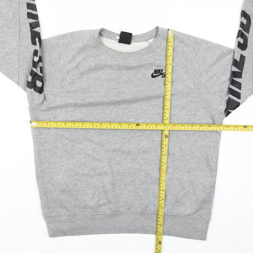 Nike Boys Grey SB Crew Neck Sweatshirt XL 13-15 Years Skateboarding Logo