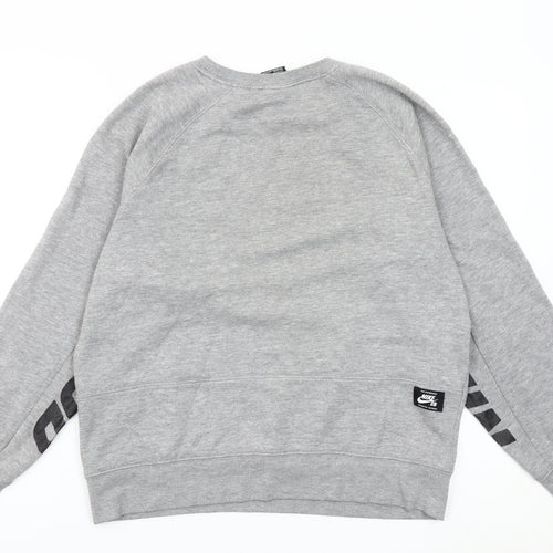 Nike Boys Grey SB Crew Neck Sweatshirt XL 13-15 Years Skateboarding Logo