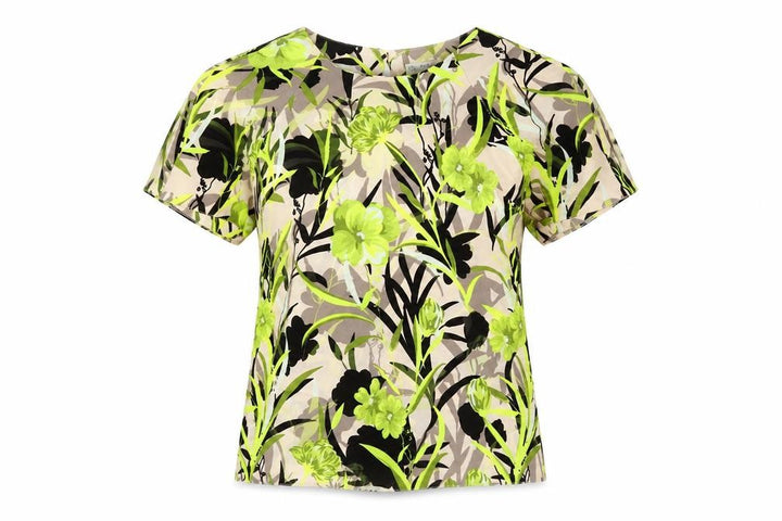 Miss Selfridge Womens Multicoloured Floral Blouse UK 8 Short Sleeve Polyester