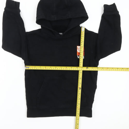 Vans Boys Black Tiger Graphic Hoodie Size 5 Slim Long Sleeve Pullover