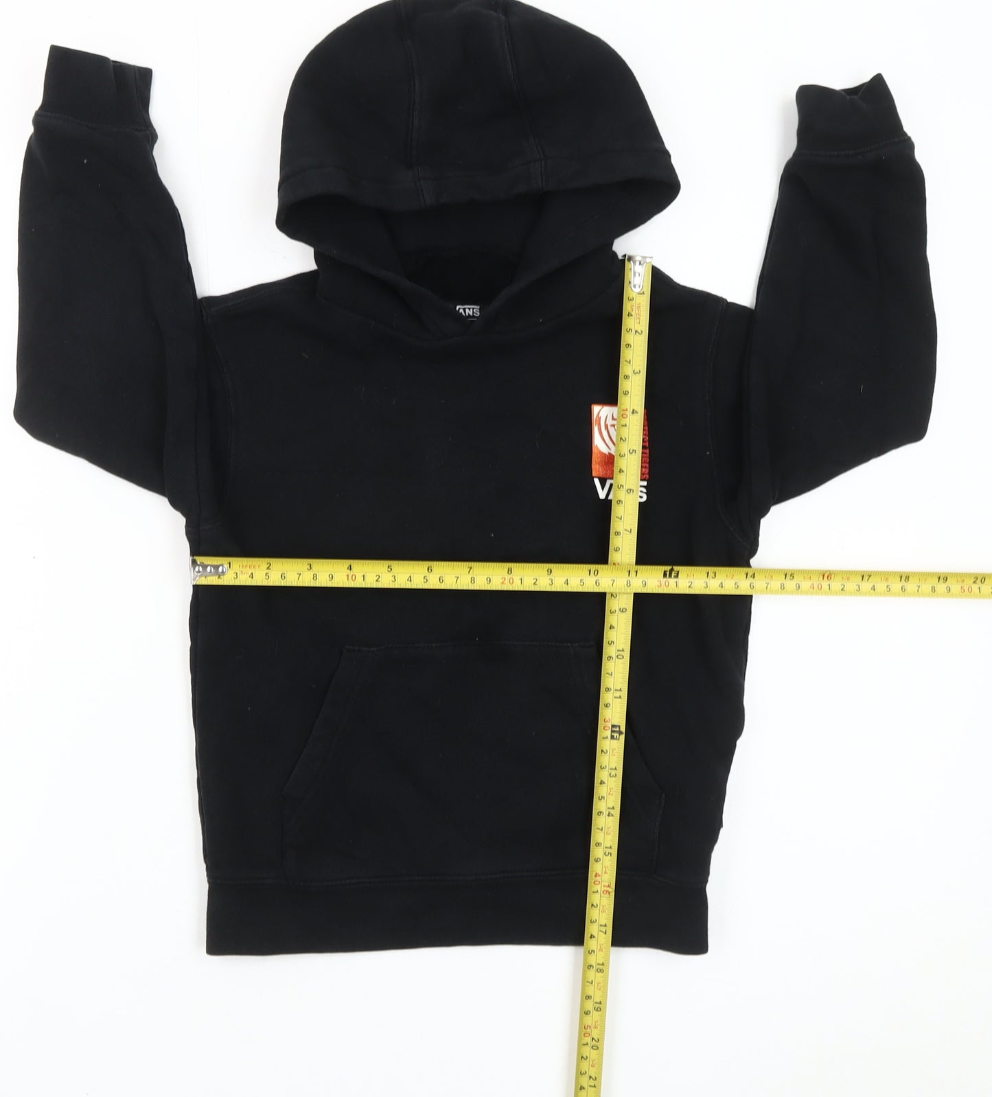 Vans Boys Black Tiger Graphic Hoodie Size 5 Slim Long Sleeve Pullover