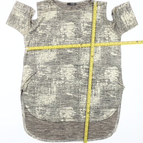 Quiz Women’s Grey Cold Shoulder Short Sleeve T-Shirt Size 12