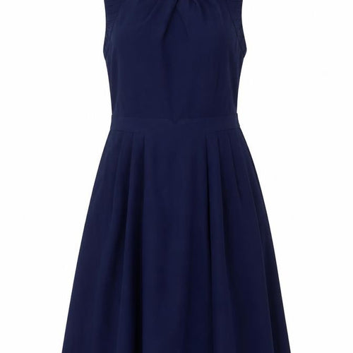 Warehouse Womens Blue UK 10 Fit & Flare Sleeveless Knee Length Dress