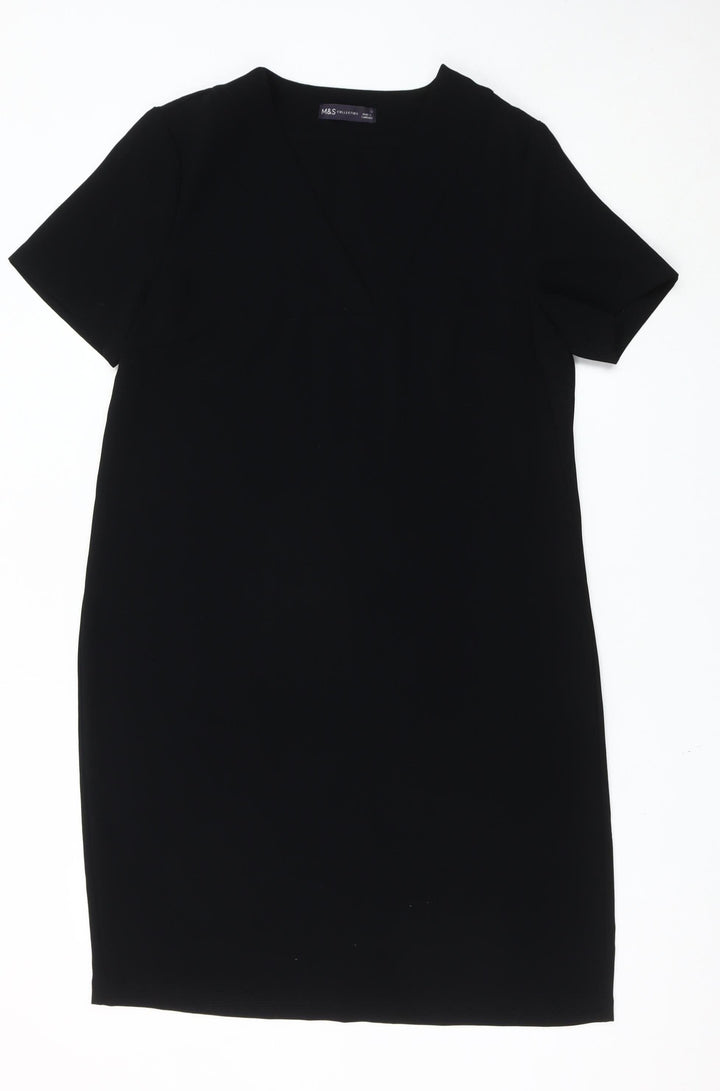 Marks and Spencer Women’s Black Sheath Knee Length Dress Size 12
