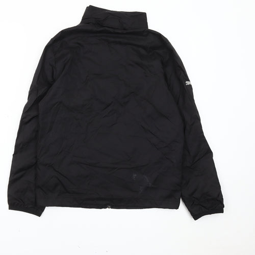 Puma Boys Black 12 Years Windbreaker Jacket Lightweight Full Zip 30-32"