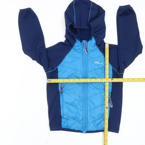 Regatta Boys Blue 5-6 Years Hooded Puffer Jacket Outdoor Zip Coat