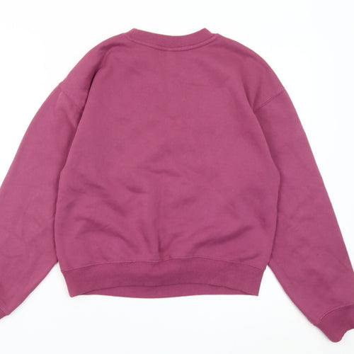 H&M Divided Women’s Purple Graphic Sweatshirt XXS Cotton Blend