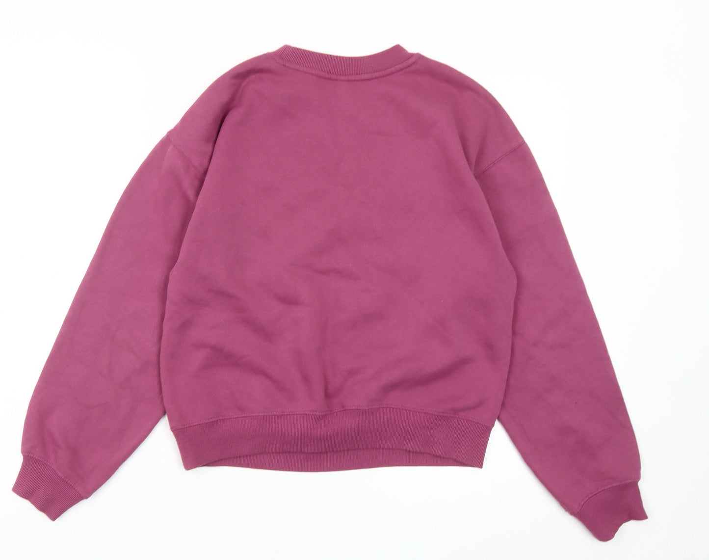 H&M Divided Women’s Purple Graphic Sweatshirt XXS Cotton Blend