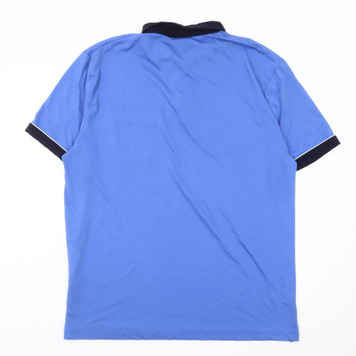 Gabicci Men’s Blue Cotton Blend Polo Shirt Size S Short Sleeve