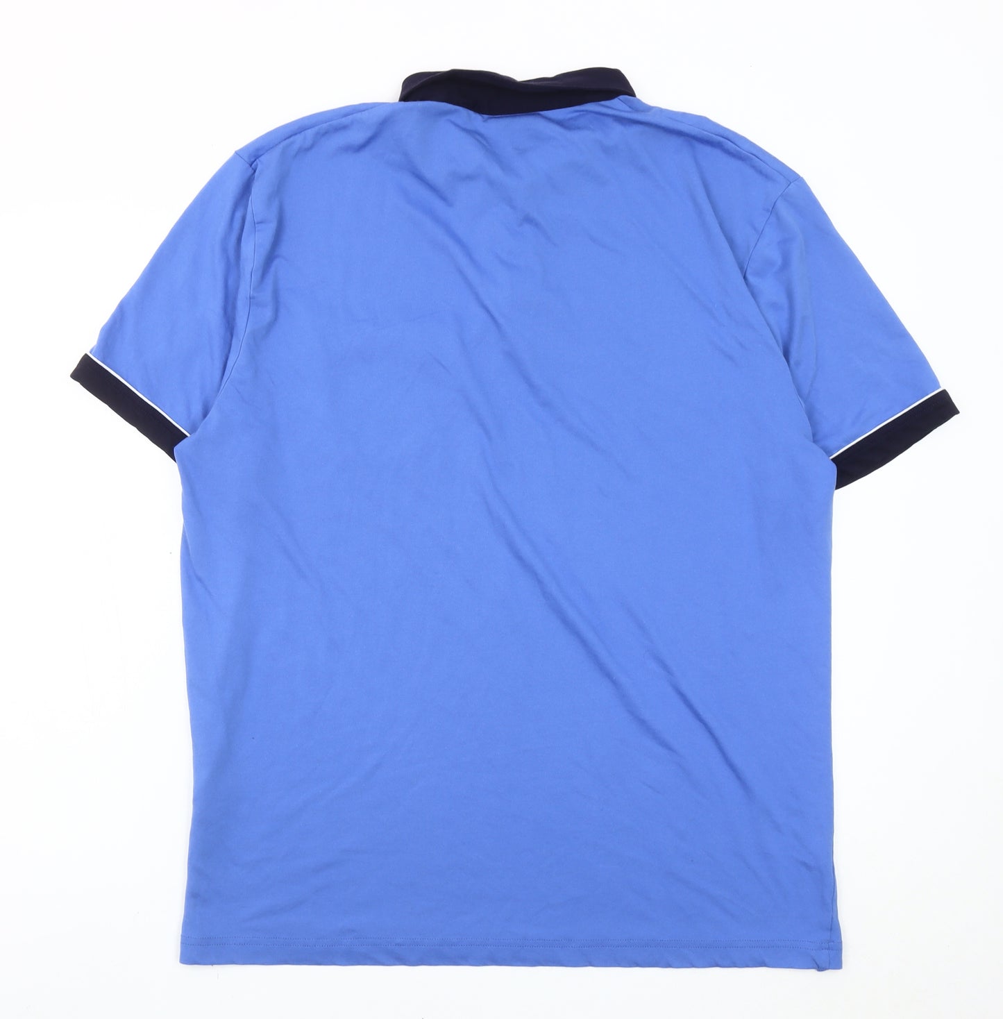 Gabicci Men’s Blue Cotton Blend Polo Shirt Size S Short Sleeve