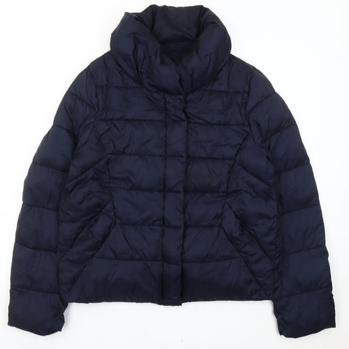 Rageman Milano Women’s Blue Puffer Jacket Size M Nylon Winter Coat