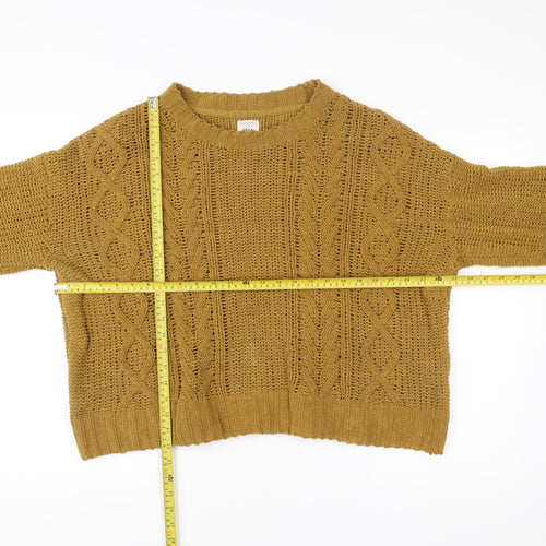 Billabong Womens Brown Cotton Knit Pullover Jumper Size M