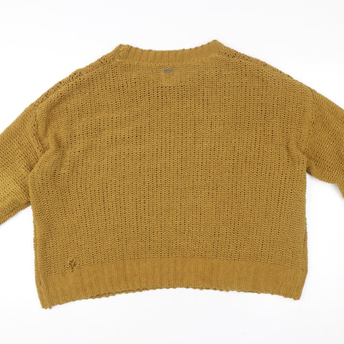 Billabong Womens Brown Cotton Knit Pullover Jumper Size M