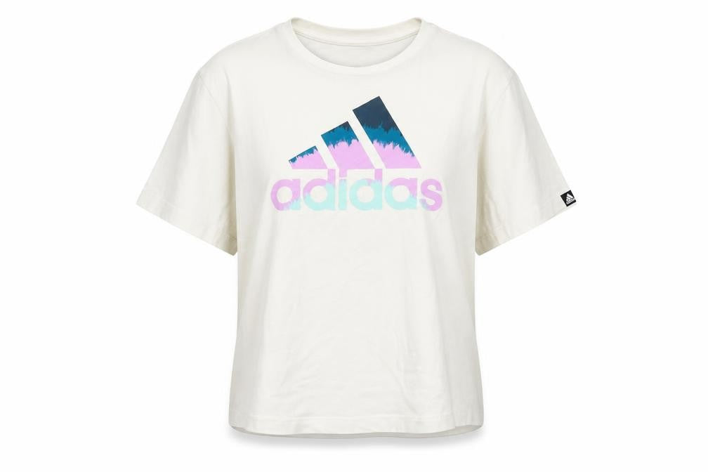 Adidas Women's White Cotton Logo T-Shirt Size M Casual Sportswear