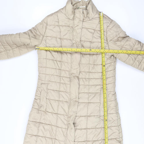Hobbs Womens Beige Size 12 Puffer Jacket Coat Quilted Winter