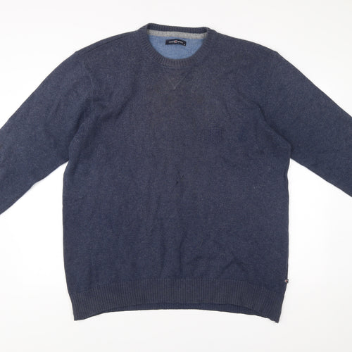 Casa Moda Men’s Blue 3XL Crew Neck Pullover Jumper