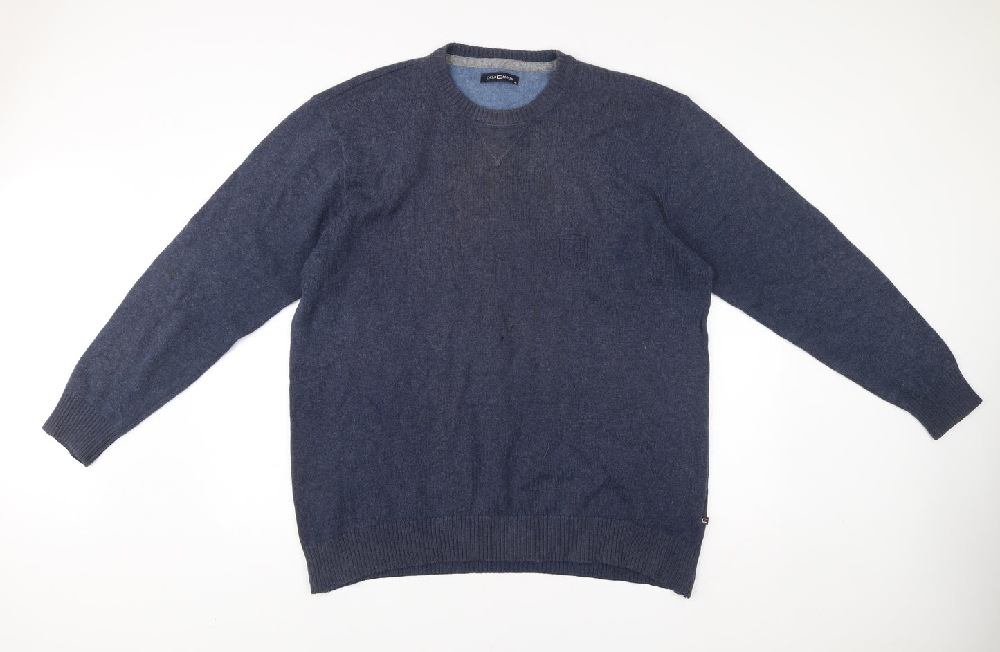 Casa Moda Men’s Blue 3XL Crew Neck Pullover Jumper