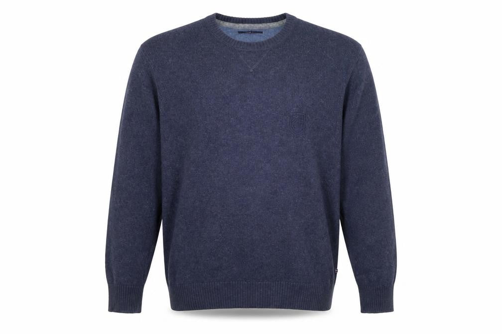 Front view of Casa Moda Men’s Blue 3XL Crew Neck jumper