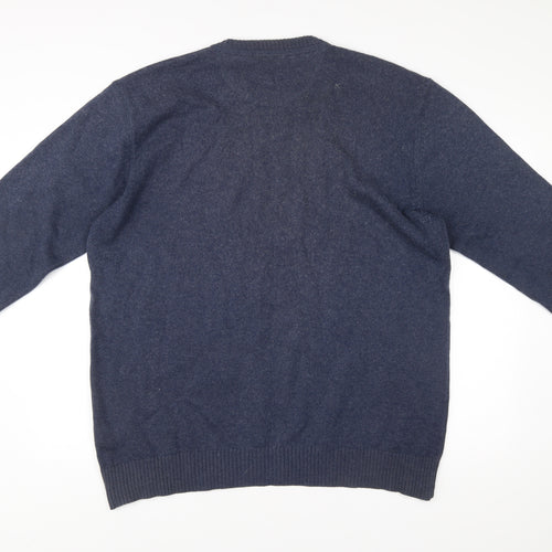 Casa Moda Men’s Blue 3XL Crew Neck Pullover Jumper