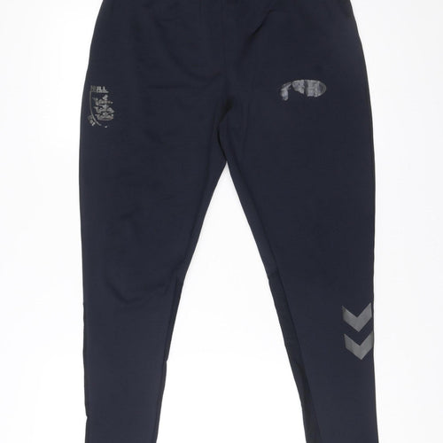 Hummel Mens Black Compression Sports Leggings L Stretch Quick Dry