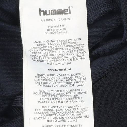 Hummel Mens Black Compression Sports Leggings L Stretch Quick Dry