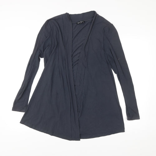 Ellen Reyes Womens Black Cardigan Size M Viscose Blend Long Sleeve