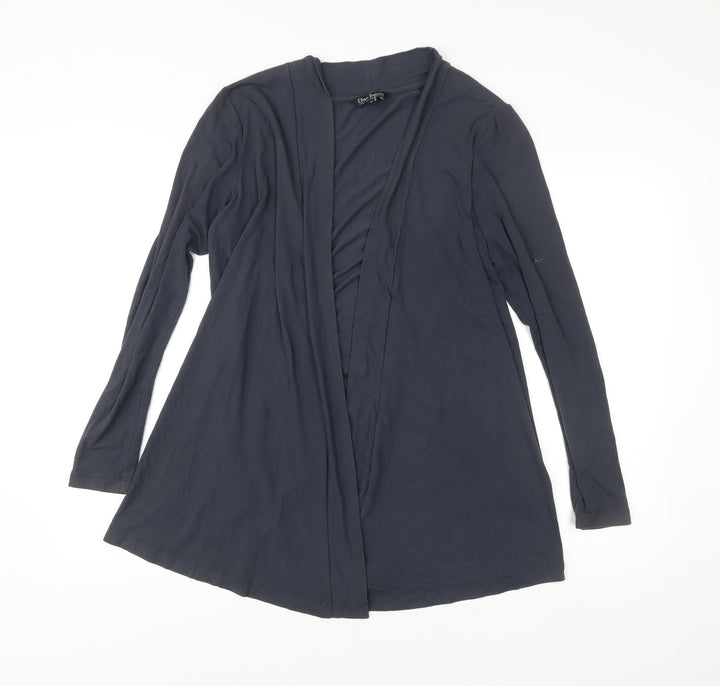 Ellen Reyes Womens Black Cardigan Size M Viscose Blend Long Sleeve