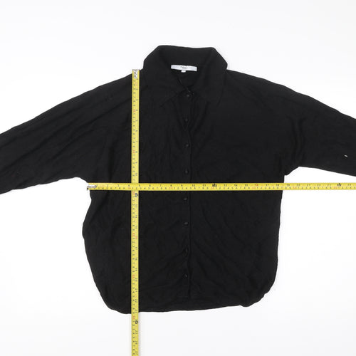 Next Womens Black Collared Button Cardigan Jumper M Regular Viscose Blend