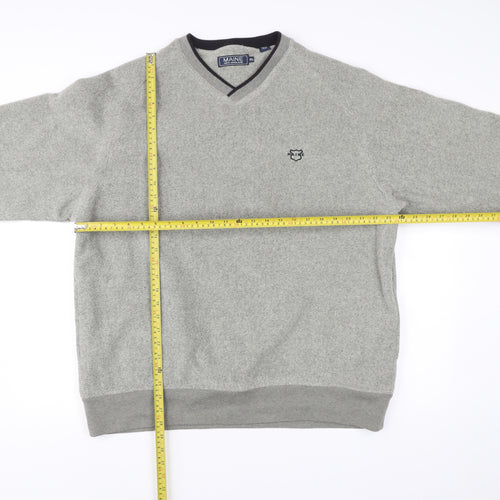 Maine New England Men’s Grey XL V-Neck Pullover Jumper
