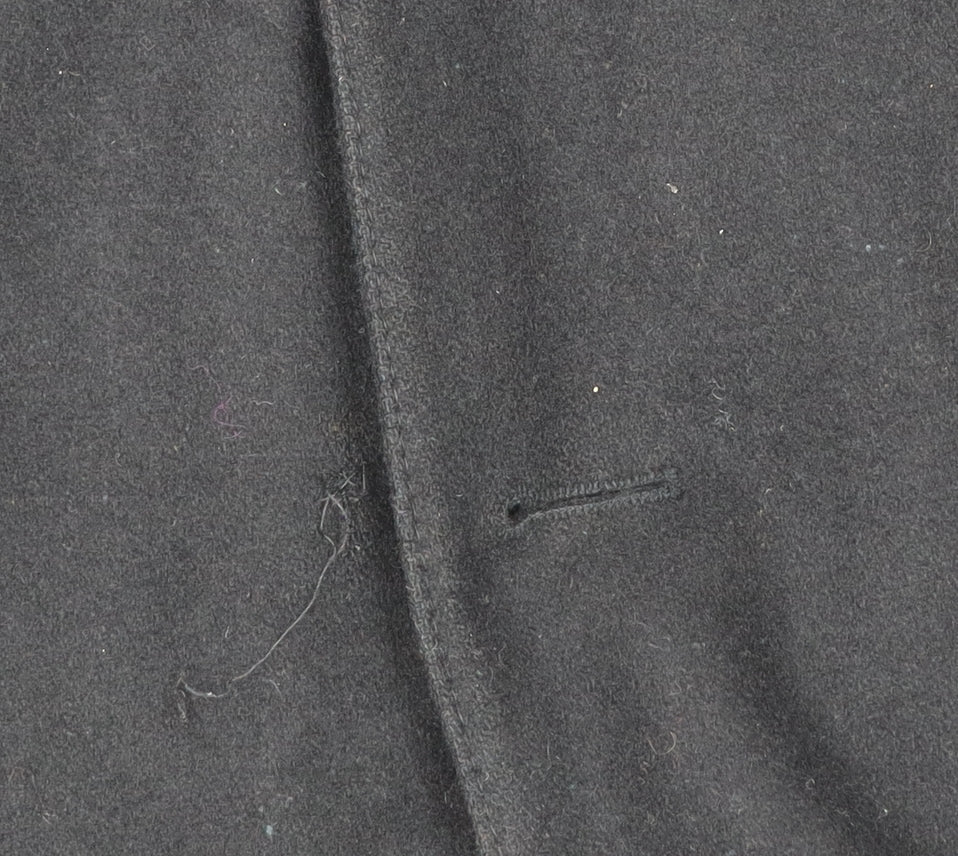 Tom English Men's Black Wool Blend Pea Coat Jacket Size S