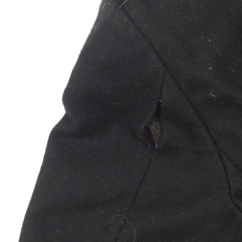 Tom English Men's Black Wool Blend Pea Coat Jacket Size S