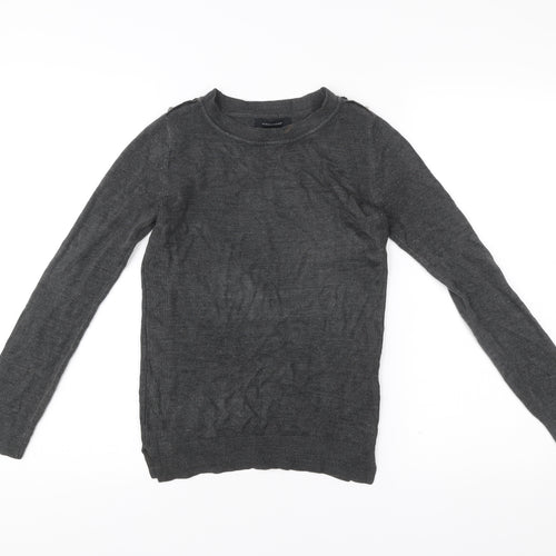 Atmosphere Womens Grey Size 4 Crew Neck Long Sleeve Pullover Jumper