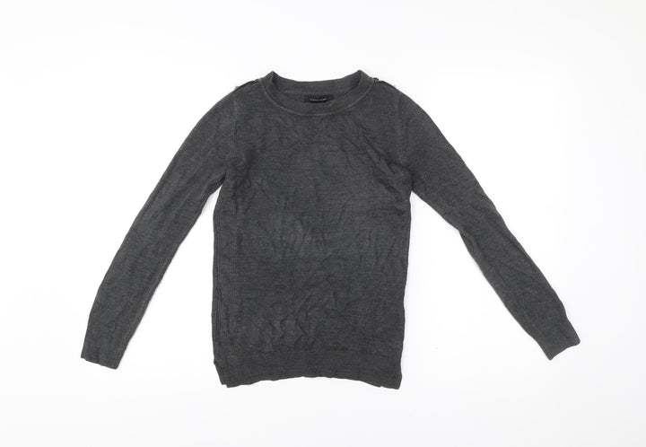 Atmosphere Womens Grey Size 4 Crew Neck Long Sleeve Pullover Jumper