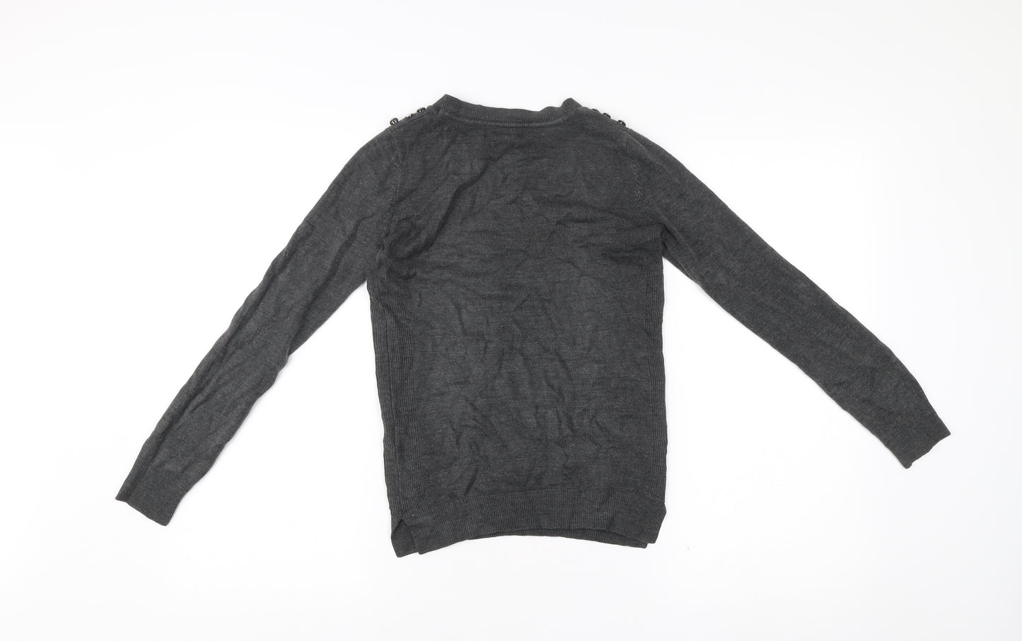 Atmosphere Womens Grey Size 4 Crew Neck Long Sleeve Pullover Jumper