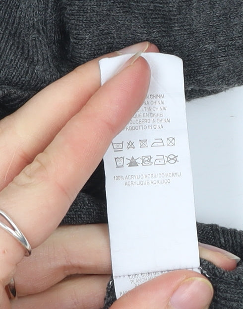 Atmosphere Womens Grey Size 4 Crew Neck Long Sleeve Pullover Jumper