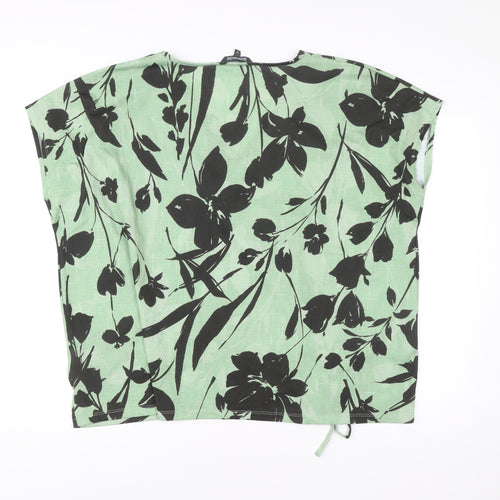 Bonmarché Women’s Green Floral V-Neck Blouse Size 24