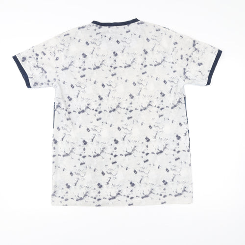 Hunah Men’s Blue Graphic Print Crew Neck Short Sleeve T-Shirt Size L