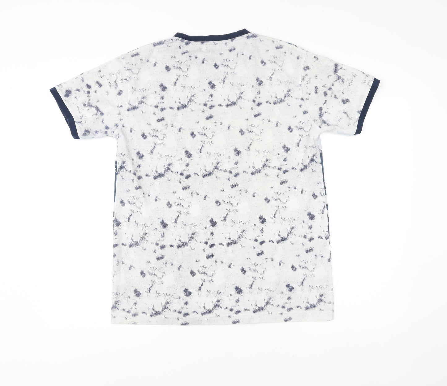 Hunah Men’s Blue Graphic Print Crew Neck Short Sleeve T-Shirt Size L